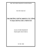 Luận án Tiến sĩ Kinh tế: Thị trường chứng khoán các công ty đại chúng chưa niêm yết