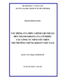 Luận văn Thạc sĩ Kinh tế: Tác động của điều chỉnh lợi nhuận đến thanh khoản của cổ phiếu các công ty niêm yết trên thị trường chứng khoán Việt Nam