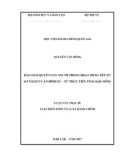 Luận văn thạc sĩ Luật học: Bảo đảm quyền con người trong hoạt động xét xử sơ thẩm vụ án hình sự - Từ thực tiễn tỉnh Đắk Nông