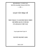 Luận văn Thạc sĩ Kinh tế: Thực trạng và giải pháp hoàn thiện hệ thống quản lý rủi ro của Hải quan Việt Nam