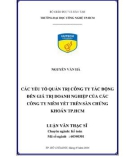 Luận văn Thạc sĩ Kế toán: Các yếu tố quản trị công ty tác động đến giá trị doanh nghiệp của các công ty niêm yết trên Sàn chứng khoán TP.HCM