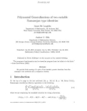 Báo cáo toán học:  Polynomial Generalizations of two-variable Ramanujan type identities