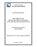 Tóm tắt Luận văn Thạc sĩ Quản lý Kinh tế: Phát triển du lịch trên địa bàn tỉnh LuangPhaBang, Lào