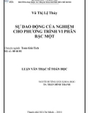 Luận văn Thạc sĩ Toán học: Sự dao động của nghiệm cho phương trình vi phân bậc một