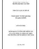 Tóm tắt luận án Tiến sĩ Tài chính - ngân hàng: Minh bạch và công bố thông tin của các công ty niêm yết trên thị trường chứng khoán Việt Nam