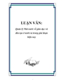 LUẬN VĂN: Quản lý Nhà nước về giáo dục và đào tạo ở nước ta trong giai đoạn hiện nay