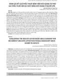 Đánh giá kết quả phẫu thuật bệnh viêm mũi xoang tái phát sau phẫu thuật nội soi chức năng mũi xoang ở người lớn