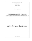 Luận văn Thạc sĩ Luật học: Người đại diện theo ủy quyền của đương sự trong tố tụng dân sự Việt Nam