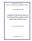 Luận văn Thạc sĩ Kinh tế: Marketing thẻ thanh toán tại ngân hàng Nông nghiệp và Phát triển Nông thôn Việt Nam