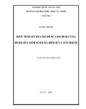 Luận văn Thạc sĩ Khoa học: Biến tính sét Di Linh dùng cho phản ứng phân hủy một số dung môi hữu cơ ô nhiễm