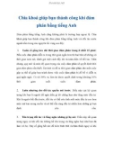 Chìa khoá giúp bạn thành công khi đàm phán bằng tiếng Anh