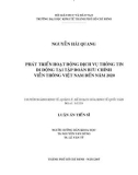 Luận án tiến sĩ: Phát triển hoạt động dịch vụ thông tin di động tại Tập đoàn Bưu chính Viễn thông Việt Nam đến năm 2020