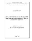 Luận văn Thạc sĩ Khoa học quản lý: Nâng cao chất lượng đánh giá thực hiện công việc nhân viên theo KPI tại công ty cổ phần đầu tư Devico