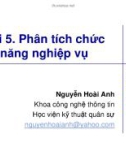 Bài 5. Phân tích chức năng nghiệp vụ