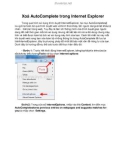 Xoá AutoComplete trong Internet Explorer