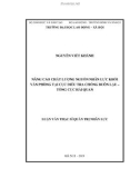 Luận văn Thạc sĩ Quản trị nhân lực: Nâng cao chất lượng nguồn nhân lực khối văn phòng tại cục Điều tra chống buôn lậu – Tổng cục Hải Quan