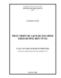 Luận văn Thạc sĩ Kinh tế chính trị: Phát triển du lịch Quảng Bình theo hướng bền vững