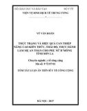 Tóm tắt Luận án tiến sĩ Y tế công cộng: Thực trạng và hiệu quả can thiệp nâng cao kiến thức, thái độ, thực hành làm mẹ an toàn cho phụ nữ H’mông tỉnh Sơn La.