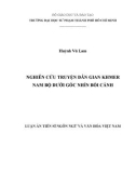 Tóm tắt Luận án Tiến sĩ Ngôn ngữ và Văn hóa Việt Nam: Nghiên cứu truyện dân gian Khmer Nam bộ dưới góc nhìn bối cảnh