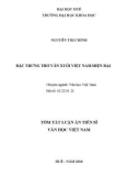 Tóm tắt Luận án Thơ văn học Việt Nam: Đặc trưng thơ văn xuôi Việt Nam hiện đại