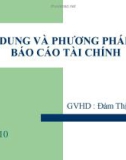 Nội dung và phương pháp lập báo cáo tài chính