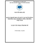 Luận văn Thạc sĩ Kinh tế: Quản trị rủi ro lãi suất tại Ngân hàng thương mại cổ phần Công Thương Việt Nam