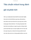 Tiêu chuẩn mitcel trong đánh giá và phân tích