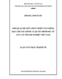 Luận văn Thạc sĩ Kinh tế: Mối quan hệ giữa phát triển tài chính, hạn chế tài chính và quyết định đầu tư của các doanh nghiệp Việt Nam