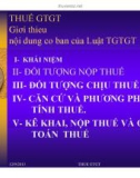 Giới thiệu nội dung cơ bản của luật thuế giá trị gia tăng