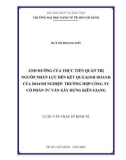 Luận văn Thạc sĩ Kinh tế: Ảnh hưởng của thực tiễn quản trị nguồn nhân lực đến kết quả kinh doanh của doanh nghiệp - Trường hợp Công ty cổ phần Tư vấn xây dựng Kiên Giang