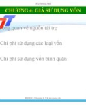 GIÁ SỬ DỤNG VỐN