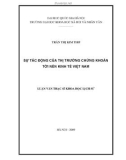 Tóm tắt Luận văn Thạc sĩ Khoa học lịch sử: Sự tác động của Thị trường chứng khoán tới nền kinh tế Việt Nam