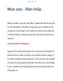 Mua cao - Bán thấp