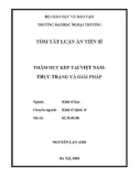 Tóm tắt Luận văn Tiến sĩ: Thâm hụt kép tại Việt Nam: Thực trạng và giải pháp