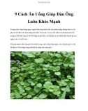 9 Cách Ăn Uống Giúp Đàn Ông Luôn Khỏe Mạnh