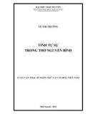 Luận văn Thạc sĩ Ngôn ngữ và Văn hóa Việt Nam: Tính tự sự trong thơ Nguyễn Bính