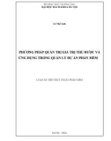 Luận án Tiến sĩ Kỹ thuật phần mềm: Phương pháp quản trị giá trị thu được và ứng dụng trong quản lý dự án phần mềm