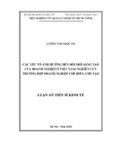 Luận án Tiến sĩ Kinh tế: Các yếu tố ảnh hưởng đến đổi mới sáng tạo của doanh nghiệp ở Việt Nam: Nghiên cứu trường hợp doanh nghiệp chế biến, chế tạo