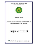 Luận án Tiến sĩ Kinh tế phát triển: Giải pháp khuyến khích doanh nghiệp đầu tư vào nông nghiệp tỉnh Thái Bình