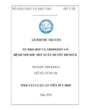 Tóm tắt Luận án Tiến sĩ Y học: NT- pro BNP và Troponin I ở bệnh nhi sốc sốt xuất huyết Dengue