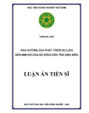 Luận án Tiến sĩ Nông nghiệp: Ảnh hưởng của phát triển du lịch đến sinh kế của hộ nông dân tỉnh Điện Biên