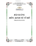 Bài giảng Kinh tế vĩ mô - ĐH Phạm Văn Đồng (2014)