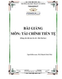 Bài giảng Tài chính tiền tệ - ĐH Phạm Văn Đồng