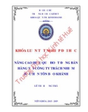 Khóa luận tốt nghiệp Quản trị kinh doanh: Nâng cao hiệu quả hoạt động bán hàng tại công ty Trách nhiệm hữu hạn Tôn Bảo Khánh