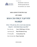 Báo cáo thực  tập tốt nghiệp: Đề xuất thay đổi cơ cấu tổ chức kênh bán hàng KA – kênh khách hàng trọng điểm