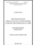 Tóm tắt Luận án tiến sĩ Y học: Thực trạng giám sát viêm gan vi rút B, C tại tỉnh Thái Bình và hiệu quả một số biện pháp can thiệp