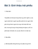 Bài 3: Giới thiệu trái phiếu