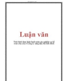 Luận văn: Tình hình thực hiện hạch toán các nghiệp vụ kế toán chủ yếu ở Công ty xăng dầu Hà Sơn Bình