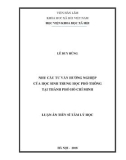 Luận án tiến sĩ Tâm lý học: Nhu cầu tư vấn hướng nghiệp của học sinh trung học phổ thông tại thành phố Hồ Chí Minh