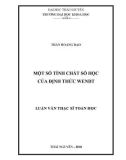 Luận văn Thạc sĩ Toán học: Một số tính chất số học của định thức Wendt